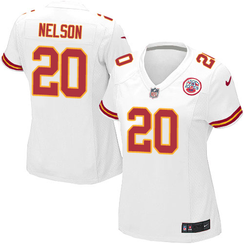 Women's Elite Steven Nelson Nike Jersey White Road - #20 NFL Kansas City Chiefs